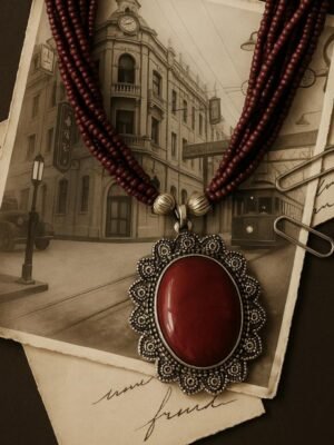 6 Crimson Heritage Pendant Necklace